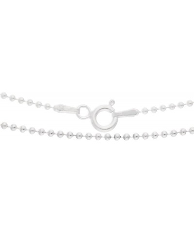 1.5mm Nickel-Free Sterling Silver Round Bead or Ball Chain Necklace(Lengths 14",16",18",20",22",24",26",28",30",36") 26.0 Inc...