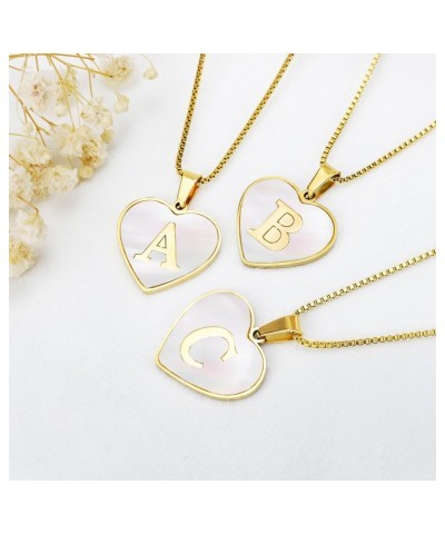 Initial Necklaces for Women - 18K Gold Plated Heart Initial Necklace, Letter S Necklace for Women, Layered Necklaces, Dainty ...