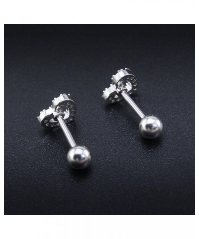 16g Sparkling Cubic Zirconia Stainless Steel Stud Earrings Tragus Helix Conch Cartilage Ear Piercing Heart $7.64 Body Jewelry