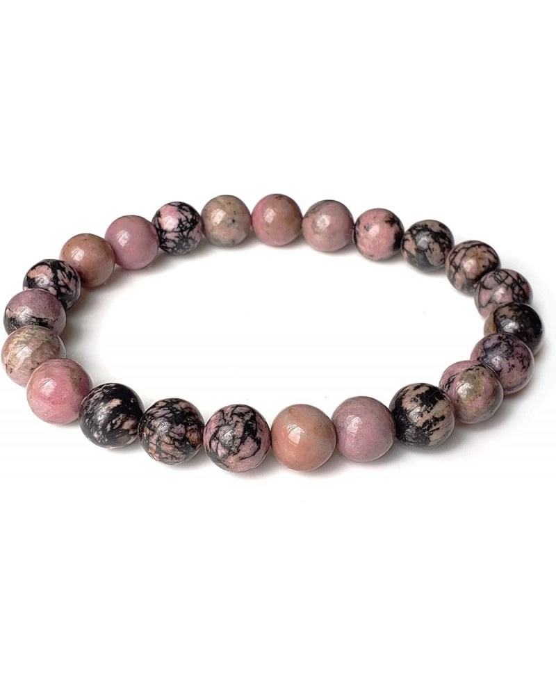 8mm Auralite Amethyst Stretch Bracelet for Women Natural Round Beads Semi Gemstone for Crystal Elastic Beaded Bracelet 7.5 Bl...