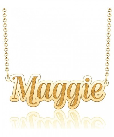 Personalized Custom Any Name Necklace 18K Gold Plated 925 Sterling Silver Pendant Jewelry for Women -Style 364-Embossed $21.2...