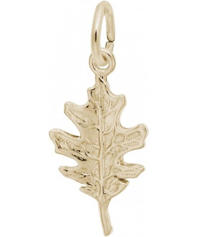 Oak Leaf Charm, Charms for Bracelets and Necklaces yellow gold plated silver $20.92 Bracelets