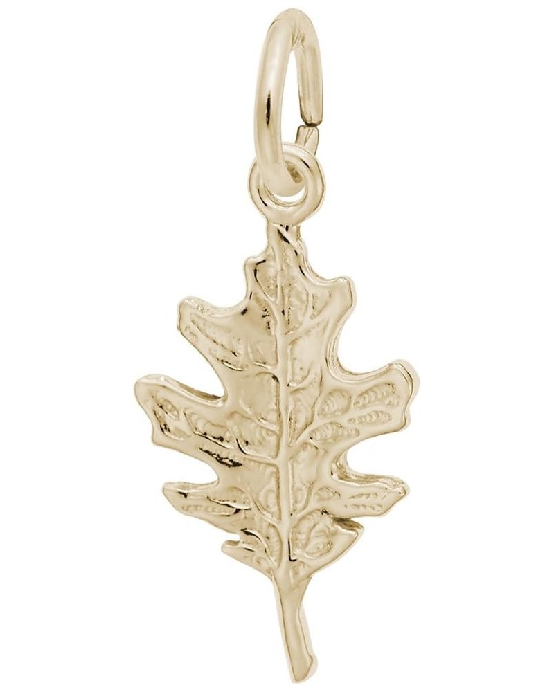 Oak Leaf Charm, Charms for Bracelets and Necklaces yellow gold plated silver $20.92 Bracelets