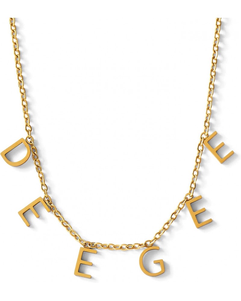 Delta Gamma Necklace — DG Name Necklace, 18K Gold Plated Sorority Gifts Necklace, Long-Lasting Delta Gamma Gifts for Women $1...