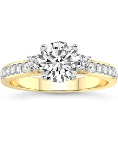 1 Ct - 5 Ct | IGI Certified Lab Grown Diamond Ring | 14K Or 18K White, Yellow Or Rose Gold | Trilogy Three Stone Lab Diamond ...