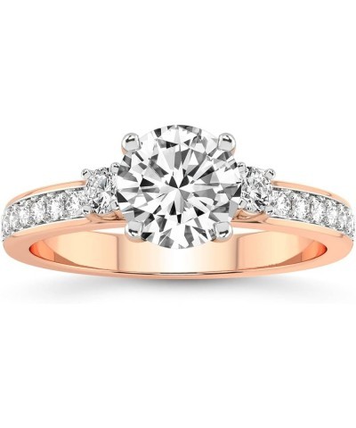 1 Ct - 5 Ct | IGI Certified Lab Grown Diamond Ring | 14K Or 18K White, Yellow Or Rose Gold | Trilogy Three Stone Lab Diamond ...