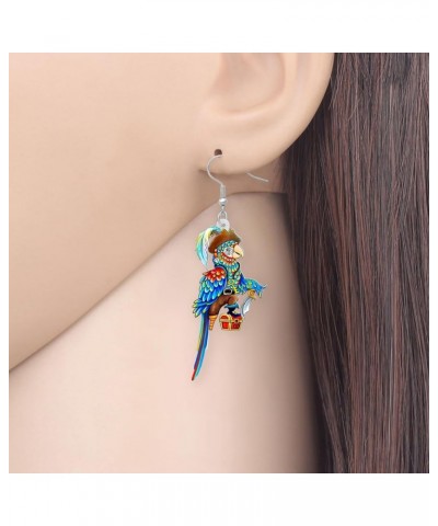 Acrylic Halloween Sweet Pirate Skull Earrings Drop Dangle Fashion Charms Jewelry For Women Girls Gift Pirate Parrot E $6.23 E...