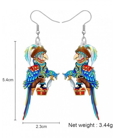 Acrylic Halloween Sweet Pirate Skull Earrings Drop Dangle Fashion Charms Jewelry For Women Girls Gift Pirate Parrot E $6.23 E...