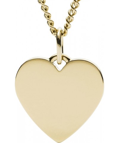 Women's Plated Stainless Steel Engravable Personalized Gift Pendant Chain Necklace for Women Gold Gold Heart $17.04 Necklaces