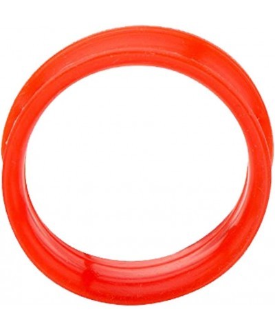 Super Thin Walled Silicone Double Flared Tunnels - Sold As a Pair - 6 Sizes to Choose From 7/16" Red $6.49 Body Jewelry