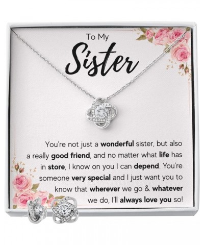 Sisters Gifts From Sister Necklaces For 2 Big Sister and Little Sister Happy Birthday Present For Women Jewelry Best Sister w...