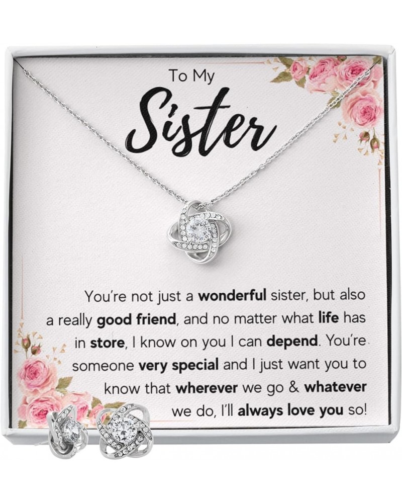 Sisters Gifts From Sister Necklaces For 2 Big Sister and Little Sister Happy Birthday Present For Women Jewelry Best Sister w...