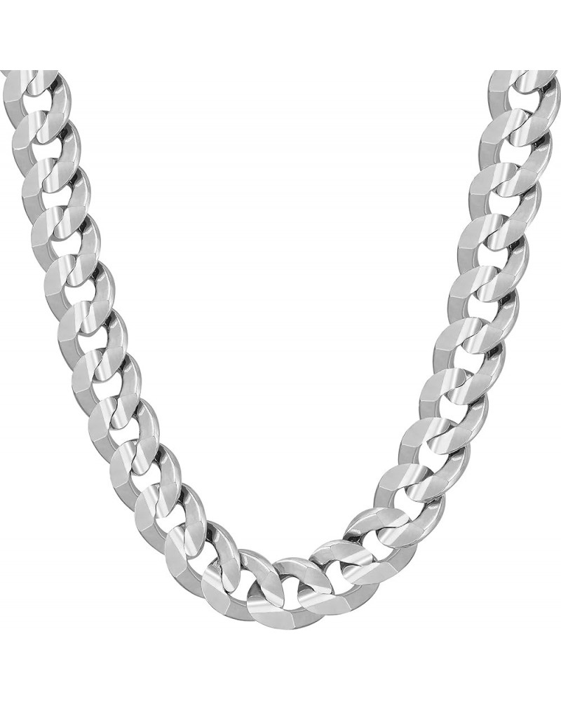 Cuban Link Chain Necklace 24k Gold Plated for Men and Women (6mm & 9.5mm) 26 inches 9.5mm Cuban Link Chain White Gold $40.87 ...