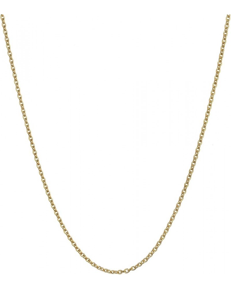 18k Gold Flashed Sterling Silver 2mm Classic Italian Rolo Chain Necklace, 14" - 36 24 inch $10.43 Necklaces