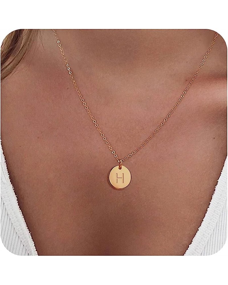 Initial Necklaces for Women, Dainty Gold Necklace for Women, 14K Gold Plated Initial Necklace Letter Necklace Dainty Gold Nam...