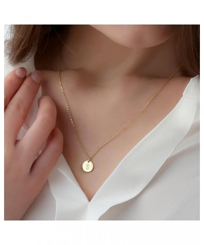 Initial Necklaces for Women, Dainty Gold Necklace for Women, 14K Gold Plated Initial Necklace Letter Necklace Dainty Gold Nam...