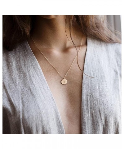 Initial Necklaces for Women, Dainty Gold Necklace for Women, 14K Gold Plated Initial Necklace Letter Necklace Dainty Gold Nam...