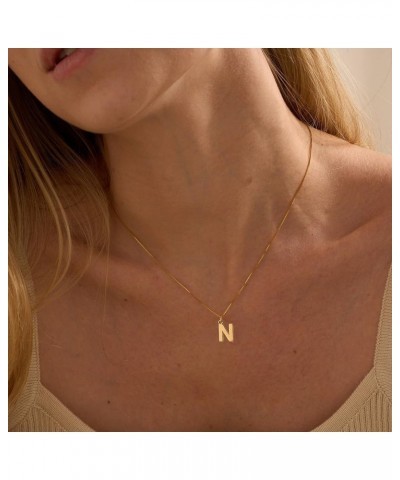 Initial Necklaces for Women, Dainty Gold Letter Necklace 14K Gold Plated Personalized Initial Pendant Necklace Tiny Monogram ...