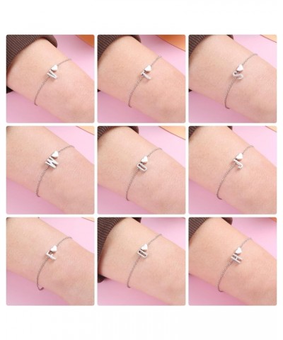 14K Gold Initial Bracelets Personalized Trendy Name Link Bracelets Cute Simple Letter Jewelry Gifts for Women Teen Girls Kids...