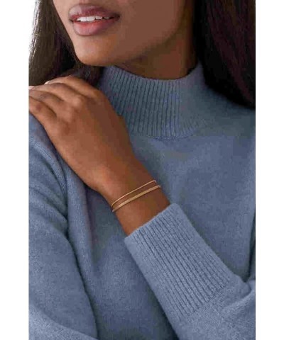 Women's Minimalist Silver, Rose Gold or Gold Stainless Steel Chain Bracelet Gold Mesh $32.20 Bracelets