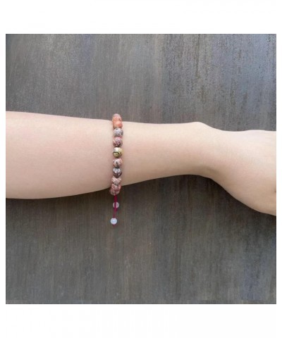 Adjustable Irregular Beads Bracelets Unisex Natural Healing Power Stone Bracelets 8mm 10mm Beads Bracelets for Women, Men Red...