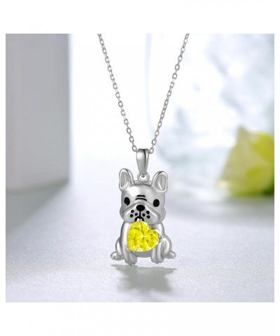 Dog Necklace for Women 925 Sterling Silver French Bulldog Necklace Pug Frenchie Gifts for Daughter Granddaughter Girls Women ...