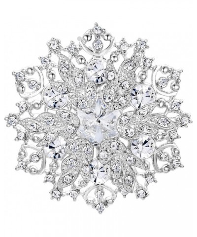 Austrian Crystal Elegant Winter Snowflake Corsage Brooch Pin Clear $9.66 Brooches & Pins