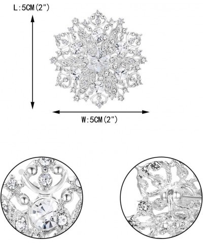 Austrian Crystal Elegant Winter Snowflake Corsage Brooch Pin Clear $9.66 Brooches & Pins