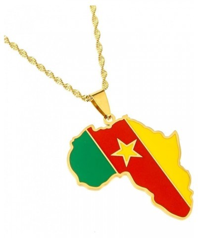 Africa Map Necklace Cameroon Map Pendant Necklaces Gold Color Jewelry Map Cameroun Cameroonians Gift gold $8.25 Necklaces