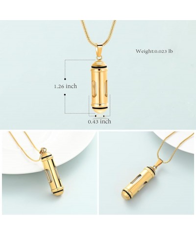 Glass Hourglass Cremation Jewelry for Ashes Container Vial Urn Necklace Pendant Stainless Steel Cylinder Bottle Memorial Crem...