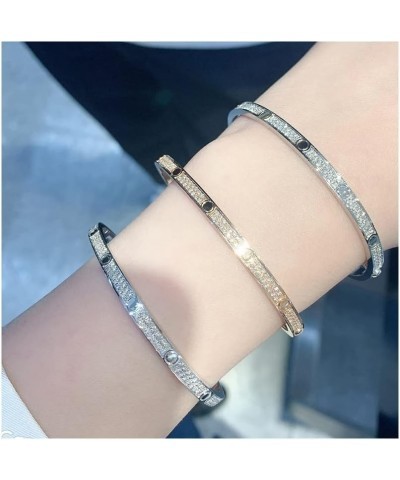 Men Women Bracelet 18K Gold Plated Classic Style Couple Bracelet Jewelry Gifts Christmas Waterproof Summer 19cm No diamonds6 ...