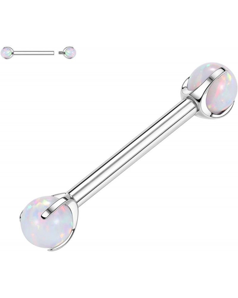 Nipple Ring Internally Threaded Nipple Barbell 14G Nipple Piercing Jewelry G23 Titanium Nipple Bar Nipple Body Piercing Jewel...