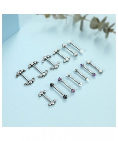 Nipple Ring Internally Threaded Nipple Barbell 14G Nipple Piercing Jewelry G23 Titanium Nipple Bar Nipple Body Piercing Jewel...