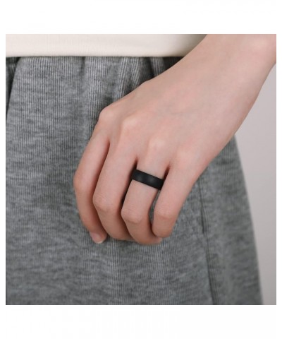 Women Silicone Wedding Ring Inner Arc Ergonomic Breathable Design Rubber Wedding Band 5.5mm Wide 2mm Thick Rubber Rings for W...