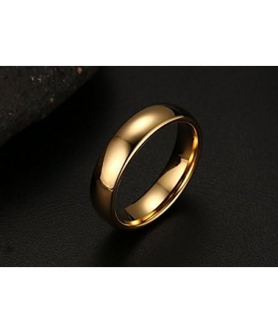 Jewelry Personalized His & Hers Gold Plated Tungsten Carbide Domed Engagement Anniversary Ring Wedding Bands 6mm size 11 $9.6...