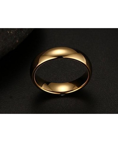 Jewelry Personalized His & Hers Gold Plated Tungsten Carbide Domed Engagement Anniversary Ring Wedding Bands 6mm size 11 $9.6...