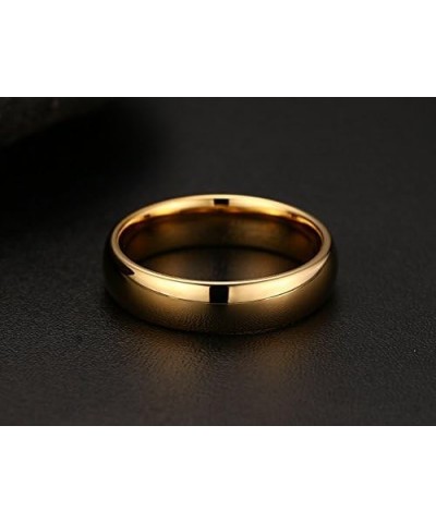 Jewelry Personalized His & Hers Gold Plated Tungsten Carbide Domed Engagement Anniversary Ring Wedding Bands 6mm size 11 $9.6...