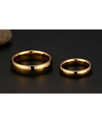 Jewelry Personalized His & Hers Gold Plated Tungsten Carbide Domed Engagement Anniversary Ring Wedding Bands 6mm size 11 $9.6...