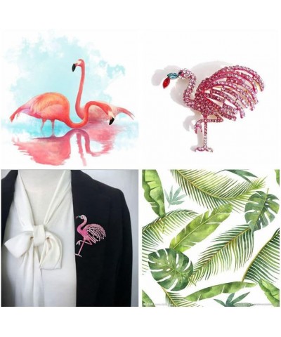 Alloy Metal Enamel Pink Flamingo Brooch and Pin for Women Friendship pink $7.89 Brooches & Pins