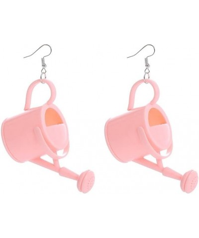 Creative Watering Bottle Oil Painting Brush Dangle Earrings Funny Sprinkling Watering Can Earrings for Women Girls Pink $7.01...