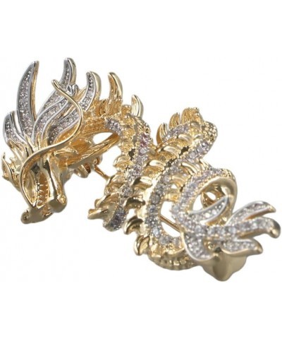 Vintage Dragon Crystal Brooches Pins,Elegant Rhinestone Animal Suit Lapel Brooch Pin Punk Jewelry Dragon Brooch Jewelry Acces...