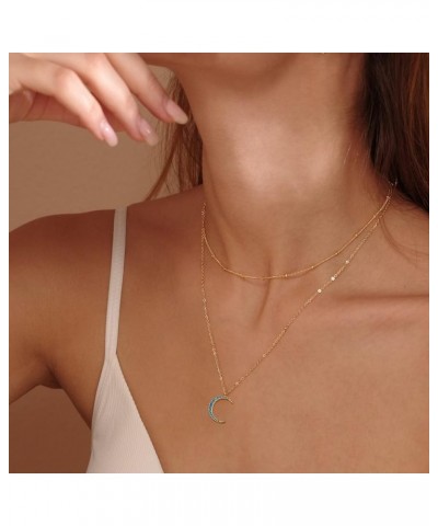 Layered Heart Necklace Pendant Handmade 18k Gold Plated Dainty Gold Choker Arrow Bar Layering Long Necklace for Women layered...