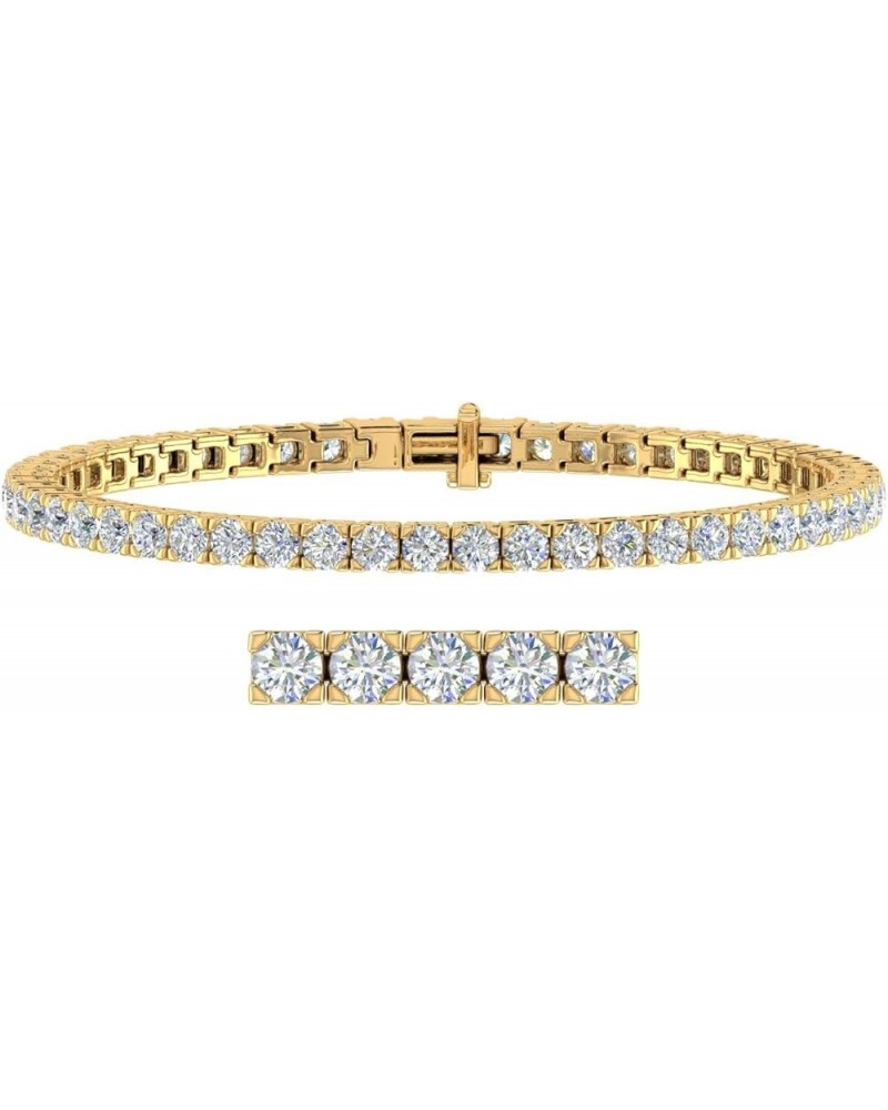 2 to 7 Carat Diamond Tennis Bracelet in 14K Gold (7 Inch) - IGI Certified Yellow Gold 5.0 carats $545.70 Bracelets