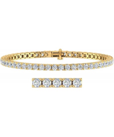 2 to 7 Carat Diamond Tennis Bracelet in 14K Gold (7 Inch) - IGI Certified Yellow Gold 5.0 carats $545.70 Bracelets