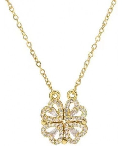 Stainless Steel Gold Plated Four Leaf Clover Necklace Can Be Worn Two Different Ways Which Makes It Perfect For Any Occasion....