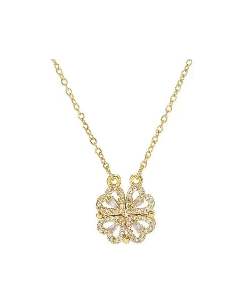 Stainless Steel Gold Plated Four Leaf Clover Necklace Can Be Worn Two Different Ways Which Makes It Perfect For Any Occasion....