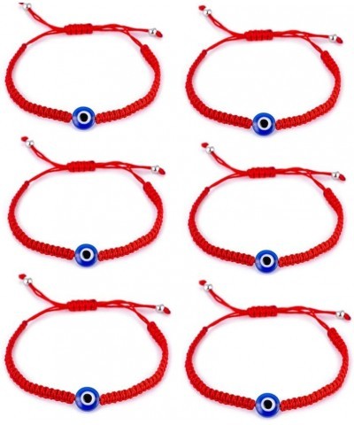 6pcs Red String Evil Eye Charm Bracelets for Women Men Teen Girls Boys Handmade Macrame Braided Kabbalah Bracelet for Protect...