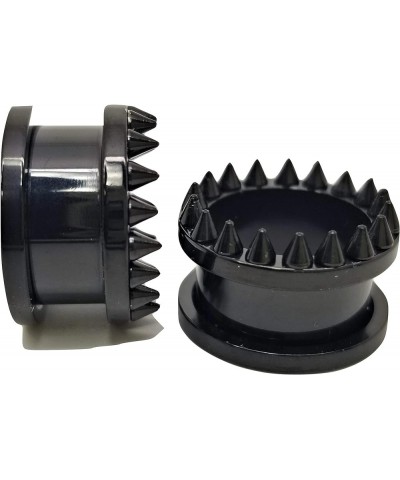 Black Stainless Steel Spiked Ear Plugs - Screw-On Gauges - 6 Sizes - Pair - New! 00 Gauge (10mm) $10.77 Body Jewelry