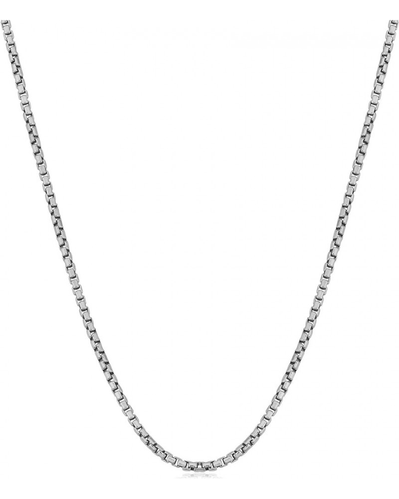 Sterling Silver 1.2 mm Round Box Chain Necklace (14, 16, 18, 20, 22, 24, 30 or 36 inch) 30.0 Inches Sterling Silver $13.00 Ne...