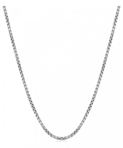 Sterling Silver 1.2 mm Round Box Chain Necklace (14, 16, 18, 20, 22, 24, 30 or 36 inch) 30.0 Inches Sterling Silver $13.00 Ne...